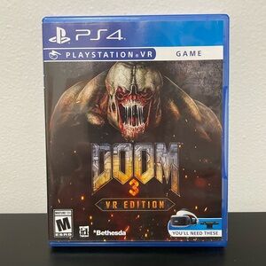 DOOM 3 VR Edition PS4 PlayStation 4 Video Game PSVR CIB Bethesda